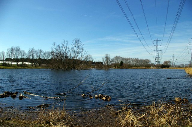 Agricultural reservoir (water retention basin) for collecting irrigation water