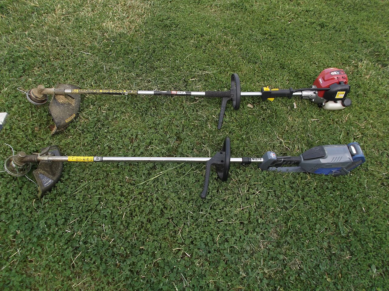 Backpack trimmer (brush cutter) for machine removal of suckers