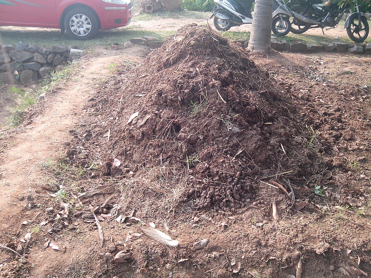 pile of organic compost fertilizer