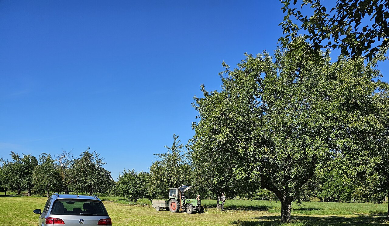 Agricultural machine at work, part of the farm fleet