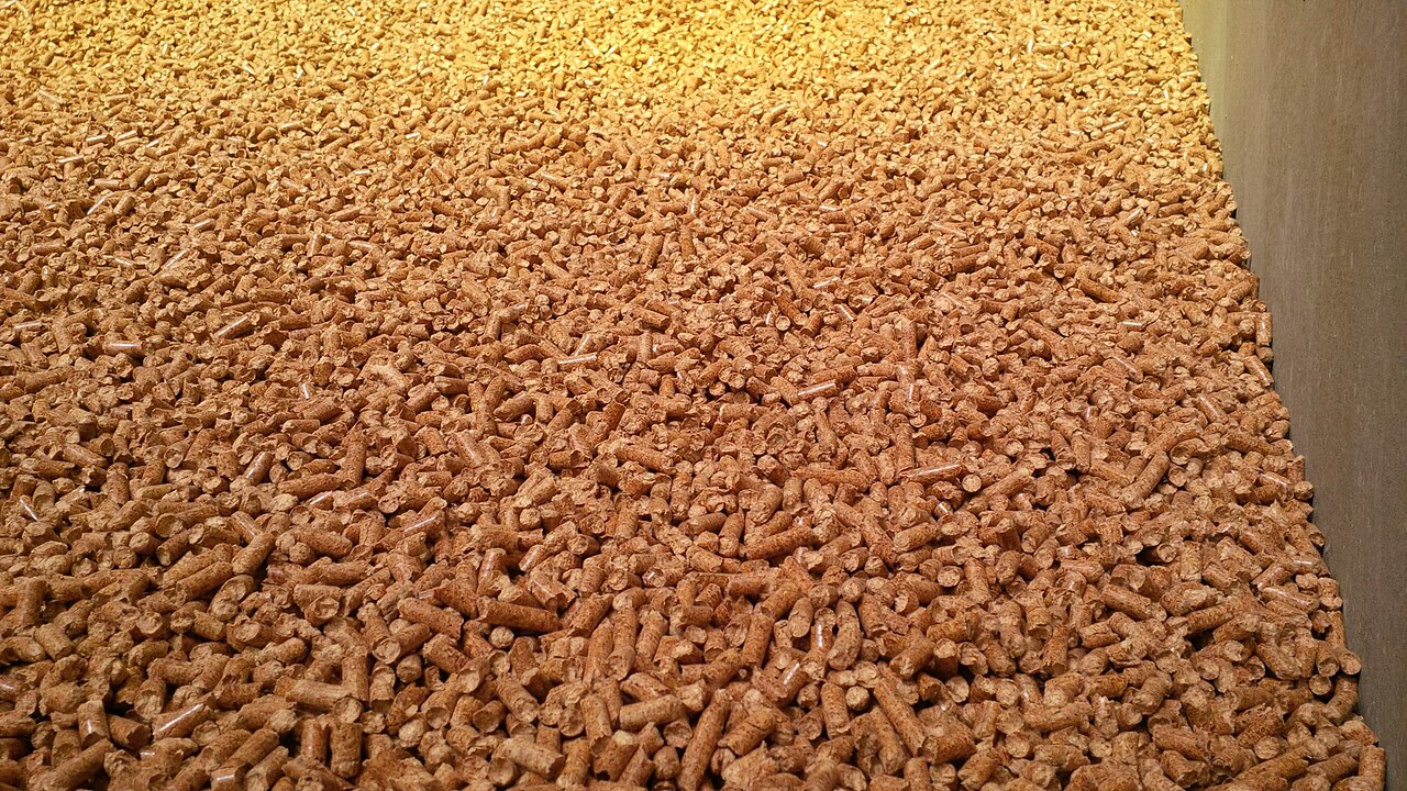Wood pellets as biomass fuel for drying