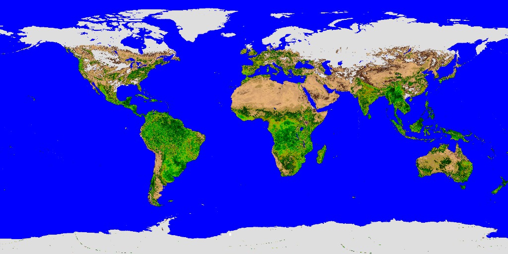 Vegetation index map (NDVI) showing greenness and photosynthetic activity